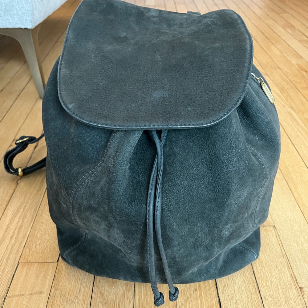 Coach forest green large Sonoma backpack- nubuck leather